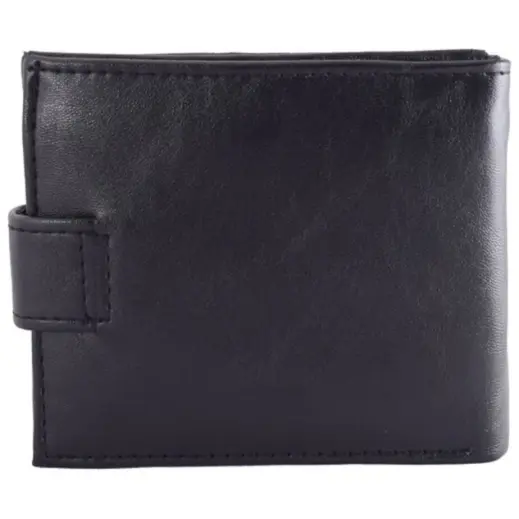 Rhett Distressed Look PU Wallet Black Back
